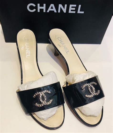 chanel black mules 2017|chanel sandals website.